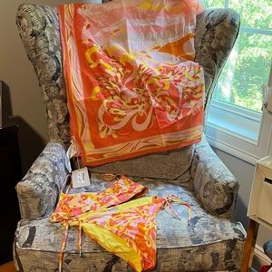 Emilio Pucci bikini and pareo. Bikini worn once. Pareo brand new.